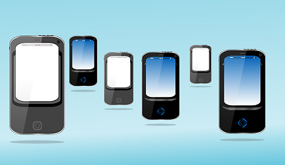 Image showing Smart phones set