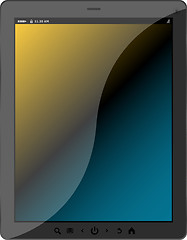 Image showing Tablet pc with blue and yellow screen