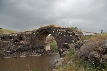 Image showing Old bridge over Jordan river