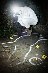 Image showing Crime scene photographer