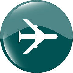 Image showing plane, travel web icon design element