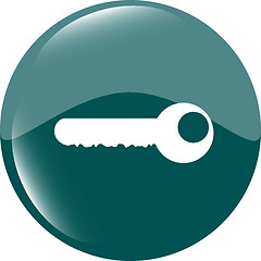 Image showing key icon on gloossy icon button