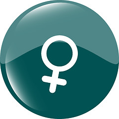 Image showing sex green square web glossy icon