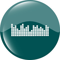 Image showing sound round web glossy icon