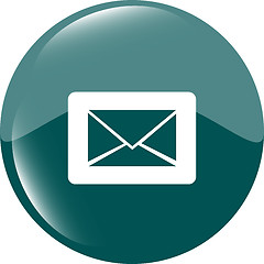 Image showing Email icon on glossy round button