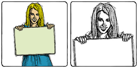 Image showing Vector Sketch Business Woman