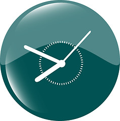 Image showing Clock icon web button sign