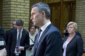 Image showing Norwegian Prime Minister Jens Stoltenberg