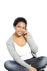 Image showing Woman with mobile phone