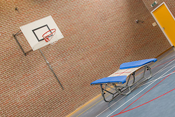 Image showing Interior of a gym at school