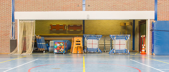 Image showing Interior of a gym at school