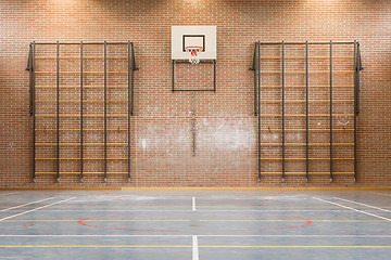Image showing Interior of a gym at school