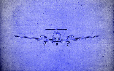 Image showing Drawing of an small airplane