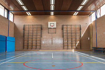 Image showing Interior of a gym at school