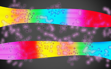 Image showing Rainbow card with colorful spots