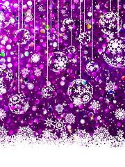 Image showing Pink Christmas background. EPS 8