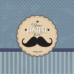 Image showing Retro label design. Old vector round retro vintage grunge label