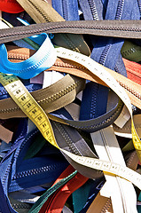 Image showing Zippers on a market