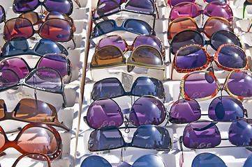 Image showing sunglasses on a market