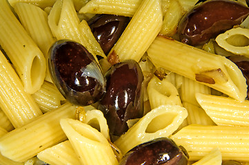 Image showing Spaghetti with olives