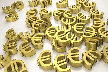 Image showing golden euro signs