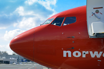 Image showing Norwegian airplane