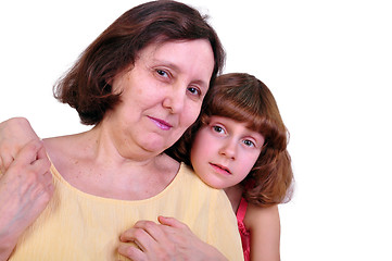 Image showing grandmother and granddaughter