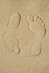 Image showing Traces on sand