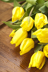 Image showing yellow tulips