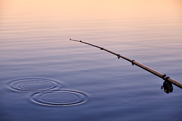 Image showing Evening fishing