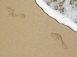 Image showing Footprints and crestwaves