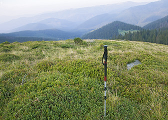 Image showing Hiking in Carpathian mountains