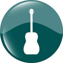 Image showing Guitar - icon button isolated