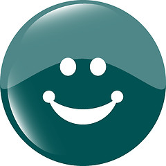 Image showing Smile icon glossy button