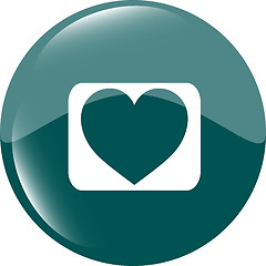 Image showing love heart icon button sign