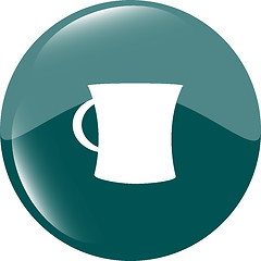 Image showing coffee cup button icon