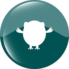 Image showing Owl icon button isolated