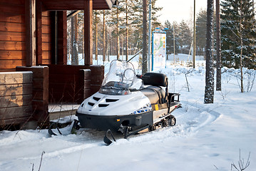 Image showing Snowmobiles.