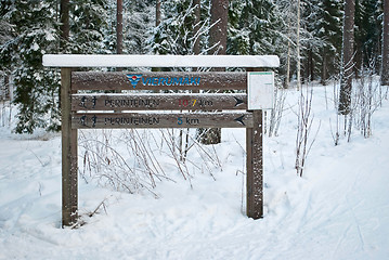 Image showing Pointer of  the ski-run.