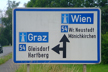 Image showing traffic sign motorway