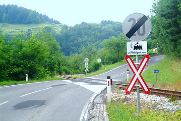 Image showing railway crossing