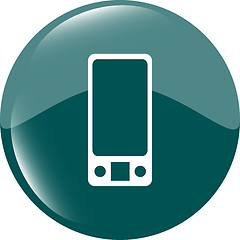 Image showing multimedia smart phone icon, button, graphic design element