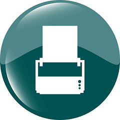 Image showing printer glossy icon buttons for web