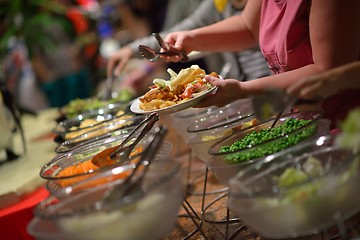 Image showing buffet food