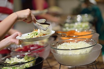 Image showing buffet food