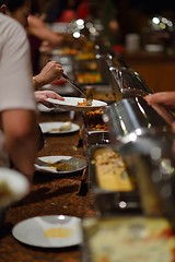 Image showing buffet food