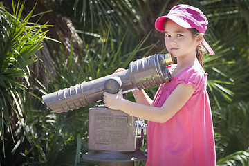 Image showing Young Child Girl Portrait Outside