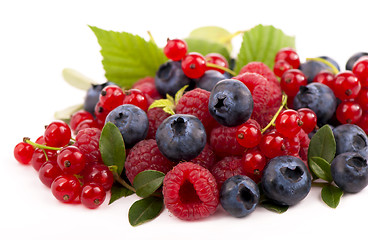 Image showing Handful of berries