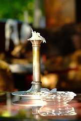 Image showing candleholder and ashtray