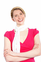 Image showing Joyful stylish blond woman